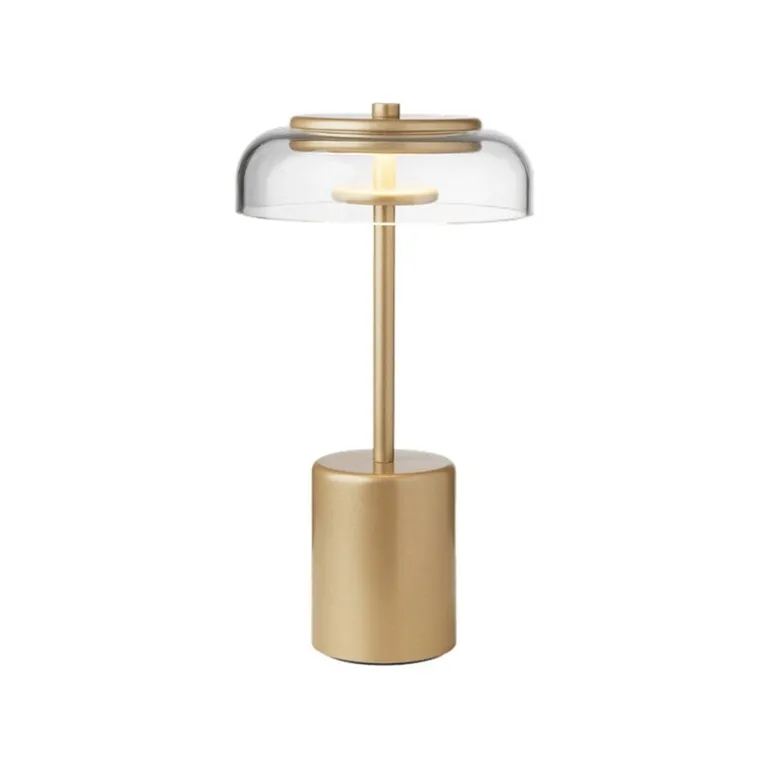 Nuura Blossi Mini portable table lamp, Nordic gold - clear
