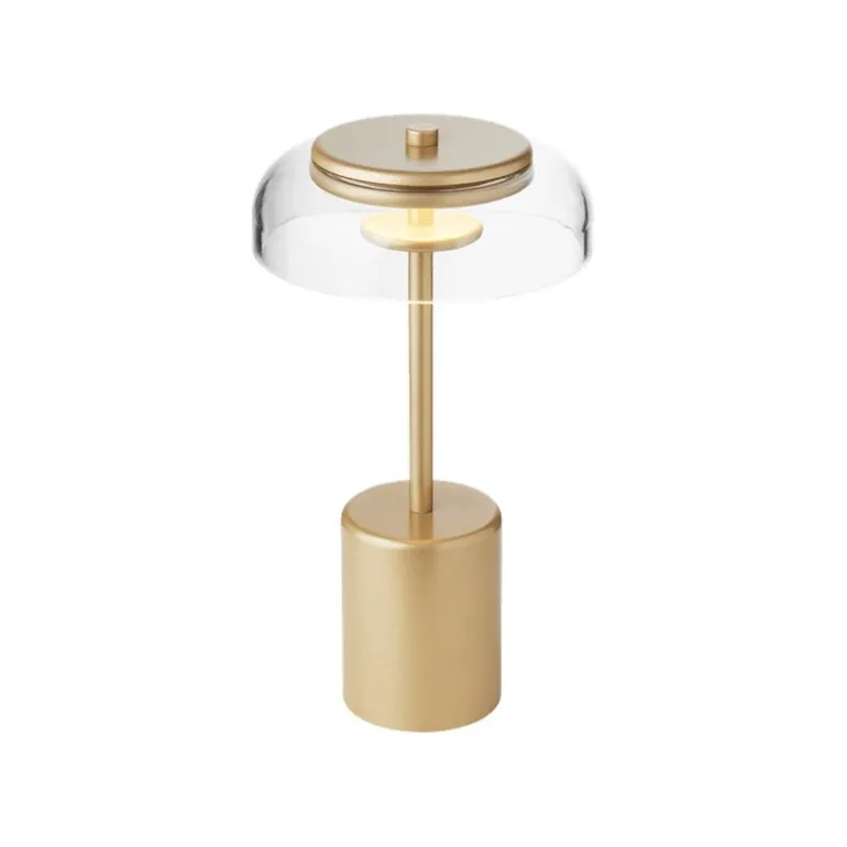 Nuura Blossi Mini portable table lamp, Nordic gold - clear
