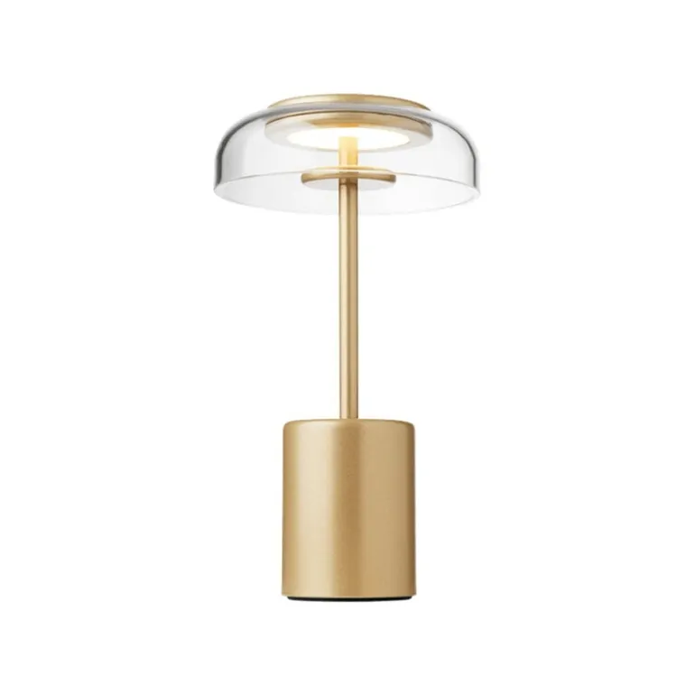Nuura Blossi Mini portable table lamp, Nordic gold - clear