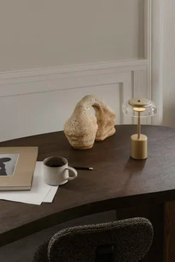 Nuura Blossi Mini portable table lamp, Nordic gold - clear