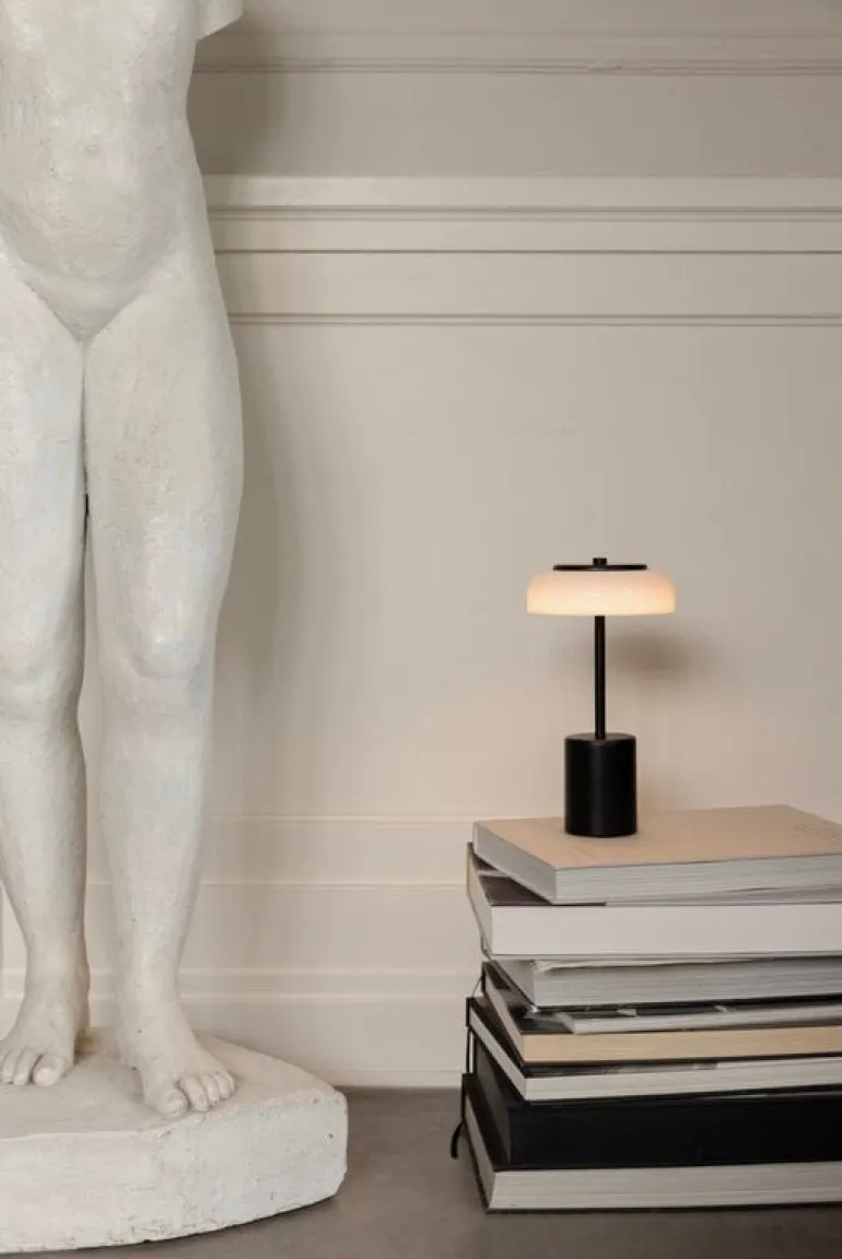 Nuura Blossi Mini portable table lamp, black - opal