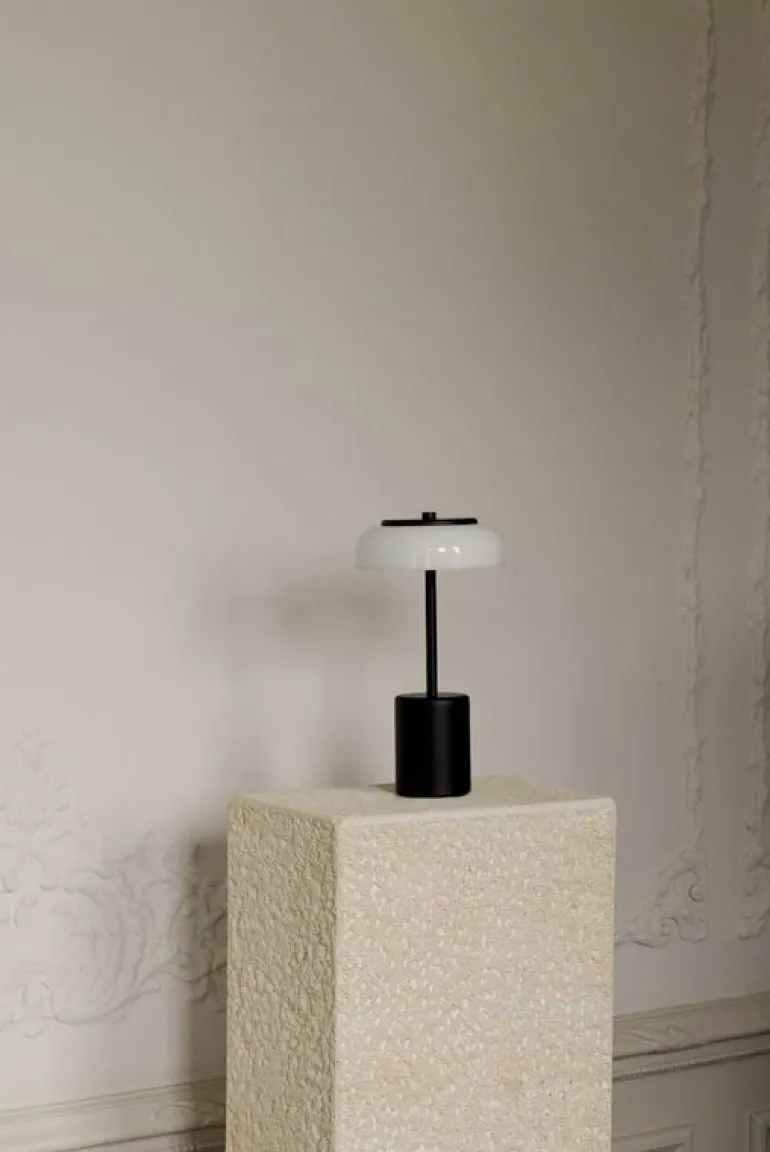 Nuura Blossi Mini portable table lamp, black - opal