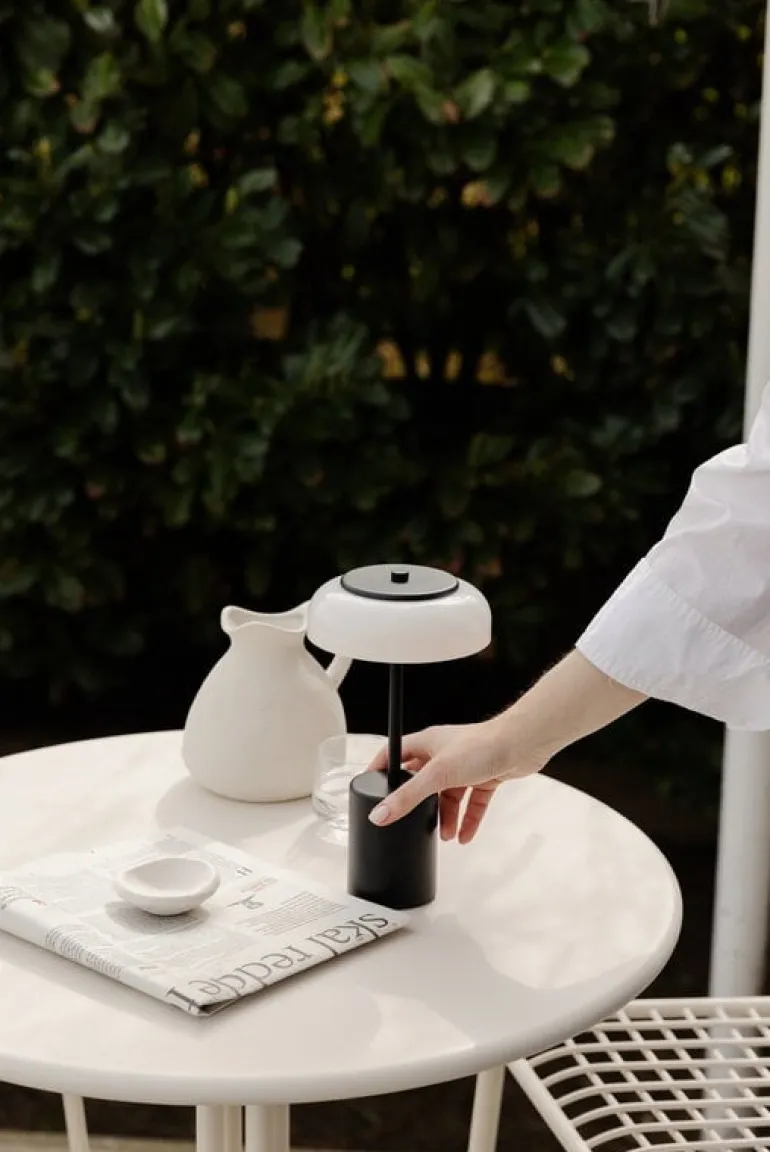 Nuura Blossi Mini portable table lamp, black - opal