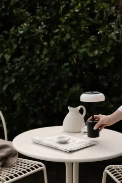 Nuura Blossi Mini portable table lamp, black - opal