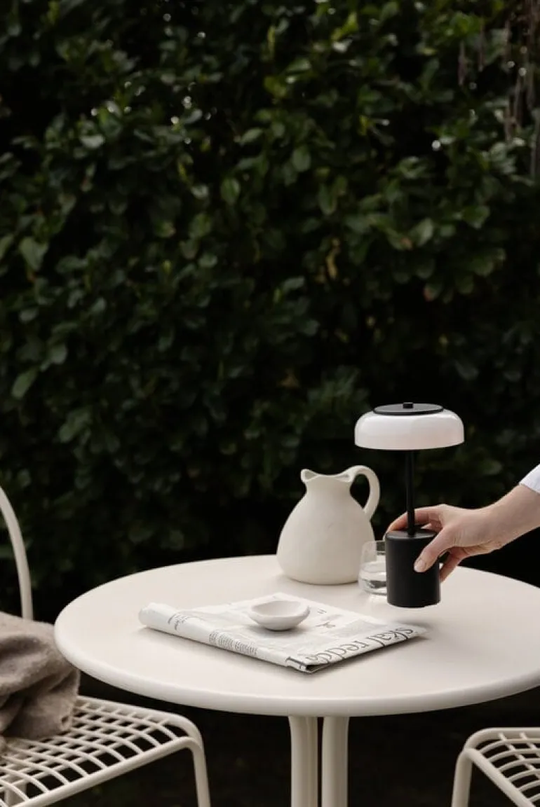 Nuura Blossi Mini portable table lamp, black - opal