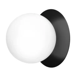 Nuura Liila 1 wall/ceiling lamp, medium, black - opal white