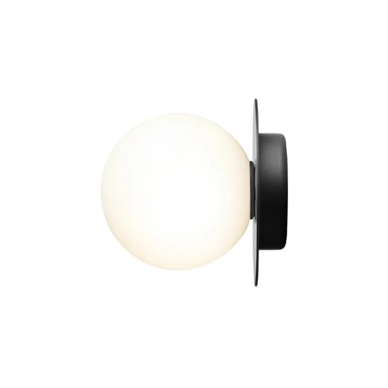 Nuura Liila 1 wall/ceiling lamp, medium, black - opal white