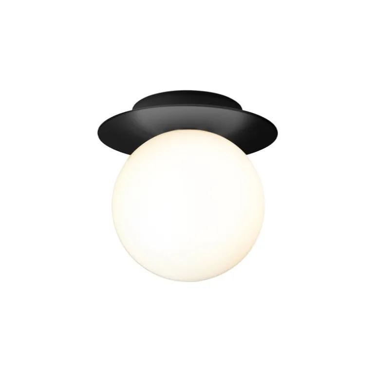 Nuura Liila 1 wall/ceiling lamp, medium, black - opal white