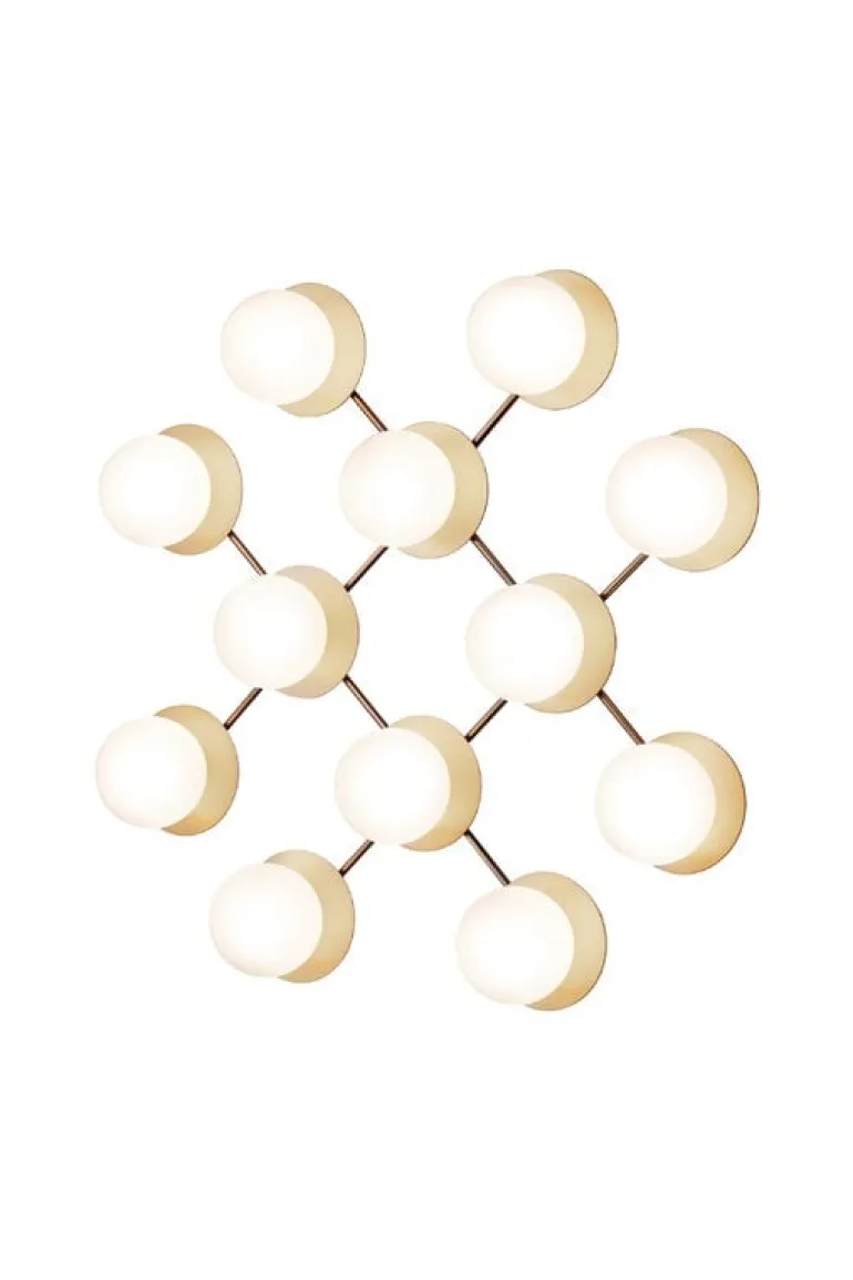 Nuura Liila 12 wall/ceiling lamp, gold - opal white