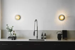 Nuura Liila 1 wall/ceiling lamp, medium, gold - optic clear