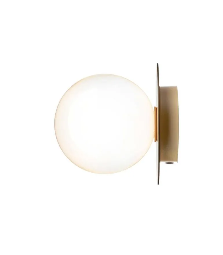 Nuura Liila 1 wall/ceiling lamp, medium, gold - opal