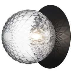 Nuura Liila 1 wall/ceiling lamp, large, black - optic clear