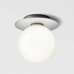 Nuura Liila 1 wall/ceiling lamp, medium, silver - opal