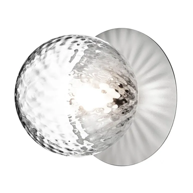 Nuura Liila 1 wall/ceiling lamp, medium, silver - optic clear