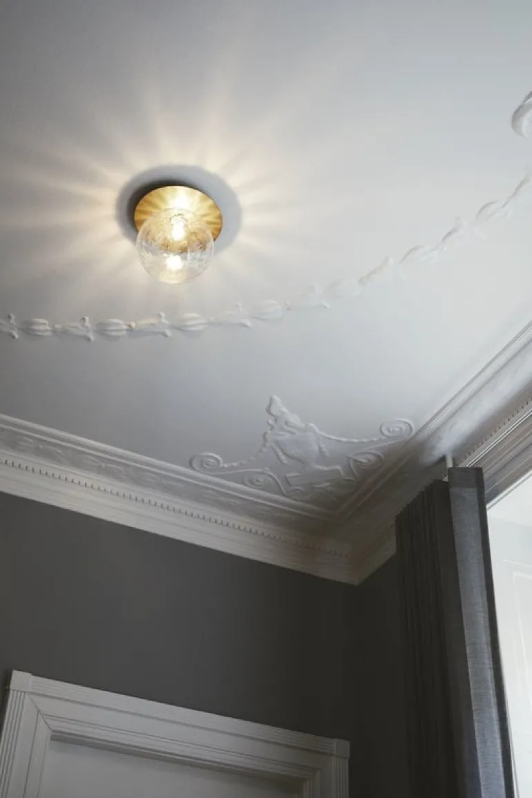 Nuura Liila 1 wall/ceiling lamp, large, gold - optic clear