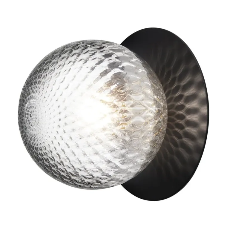 Nuura Liila 1 wall/ceiling lamp, medium, black - optic clear