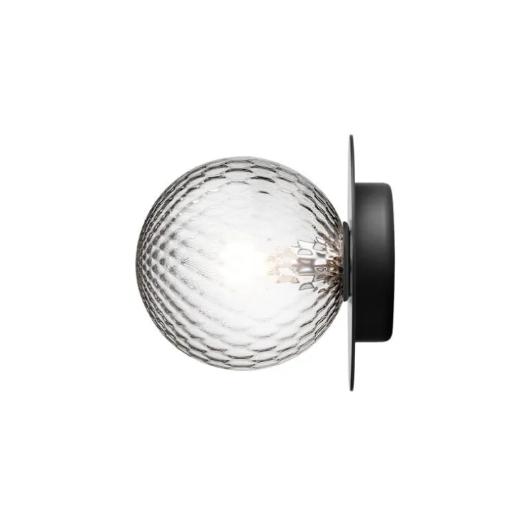 Nuura Liila 1 wall/ceiling lamp, medium, black - optic clear