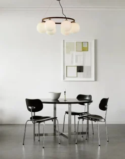 Nuura Miira 6 Circular pendant, dark bronze - opal white
