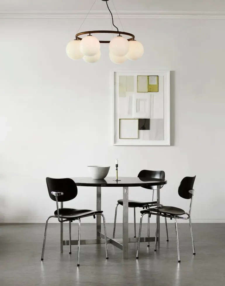 Nuura Miira 6 Circular pendant, dark bronze - opal white