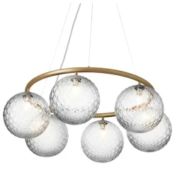 Nuura Miira 6 Circular pendant, brass - optic clear