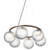 Nuura Miira 6 Circular pendant, dark bronze - optic clear
