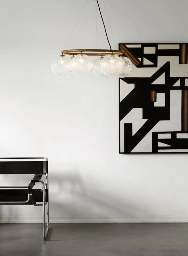 Nuura Miira 6 Circular pendant, dark bronze - optic clear