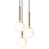 Nuura Miira 3 pendant, brass - opal white