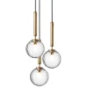 Nuura Miira 3 pendant, brass - optic clear