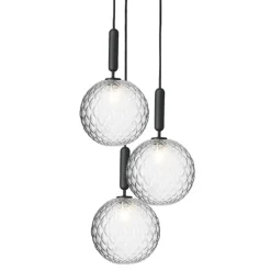 Nuura Miira 3 pendant, large, rock grey - optic clear