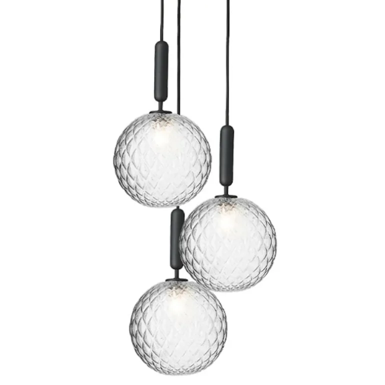 Nuura Miira 3 pendant, large, rock grey - optic clear