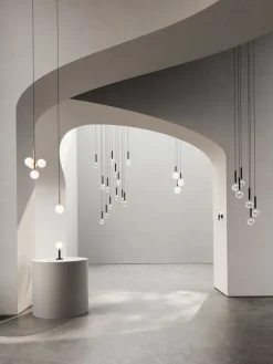 Nuura Miira 3 pendant, large, rock grey - optic clear