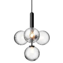 Nuura Miira 4 pendant, rock grey - optic clear
