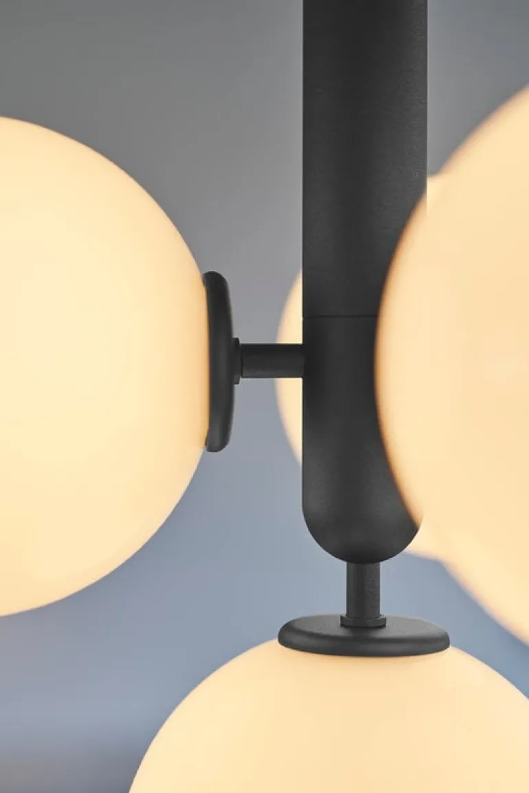 Nuura Miira 4 pendant, rock grey - opal white