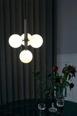 Nuura Miira 4 pendant, rock grey - opal white