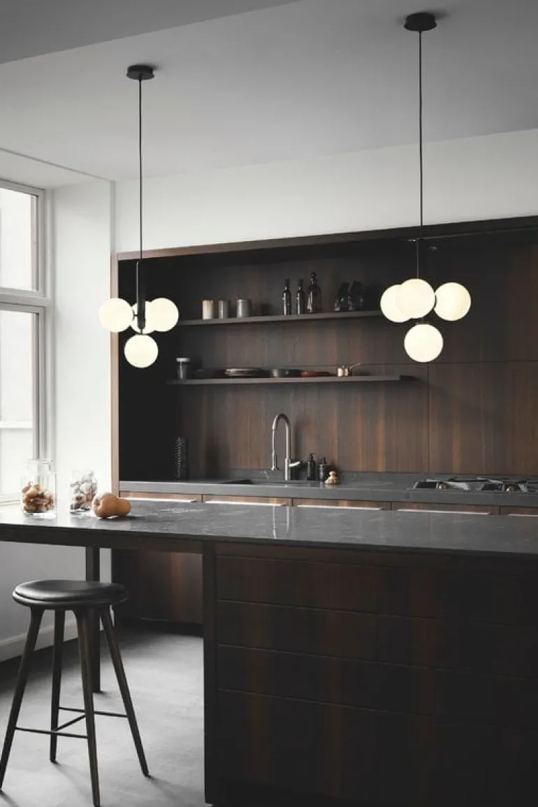 Nuura Miira 4 pendant, rock grey - opal white