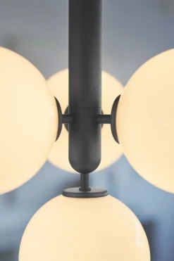 Nuura Miira 4 pendant, rock grey - opal white