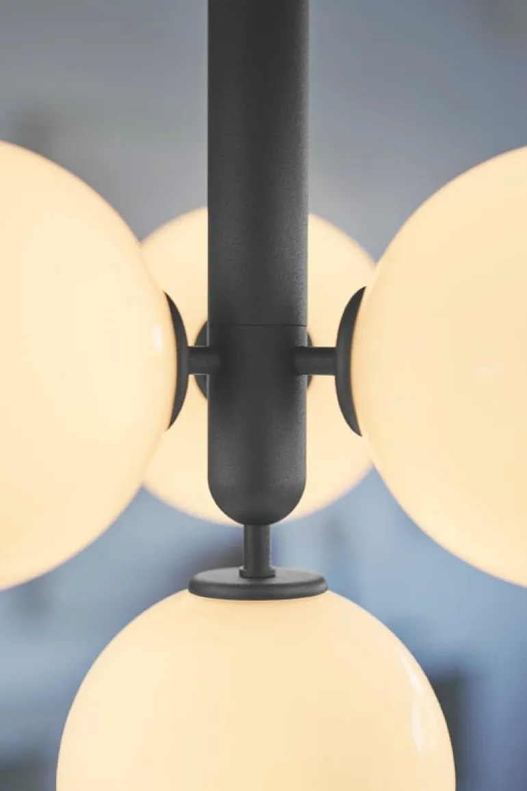 Nuura Miira 4 pendant, rock grey - opal white