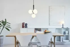 Nuura Miira 4 pendant, rock grey - opal white