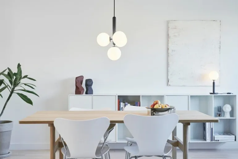 Nuura Miira 4 pendant, rock grey - opal white