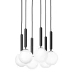 Nuura Miira 6 pendant, rock grey - opal white