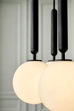 Nuura Miira 6 pendant, rock grey - opal white