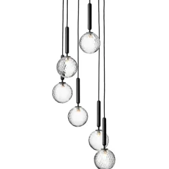 Nuura Miira 6 pendant, rock grey - optic clear