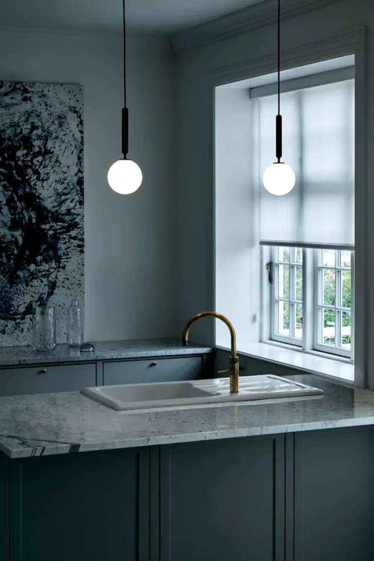 Nuura Miira 1 pendant, rock grey - opal white