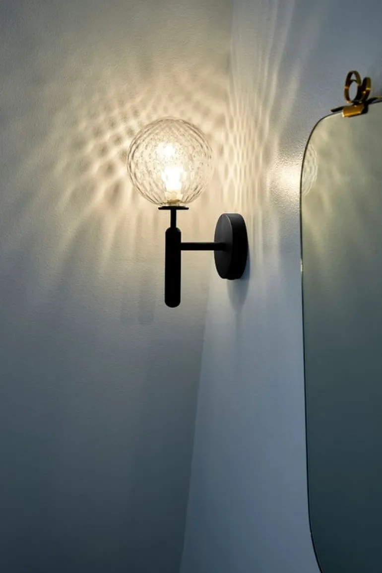 Nuura Miira wall lamp, rock grey - optic clear