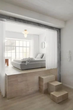 Nuura Rizzatto 42 ceiling lamp, brass - opal white