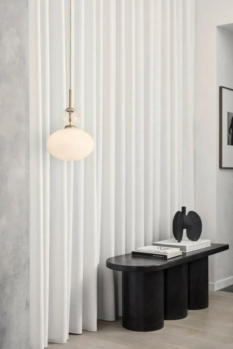 Nuura Rizzatto 32 pendant, brass - opal white