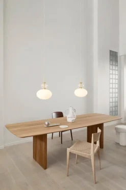 Nuura Rizzatto 32 pendant, brass - opal white