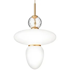 Nuura Rizzatto 43 pendant, brass - opal white