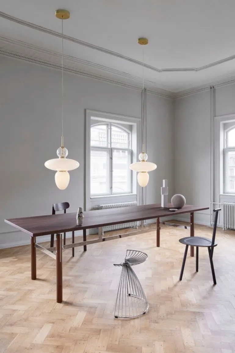 Nuura Rizzatto 43 pendant, brass - opal white