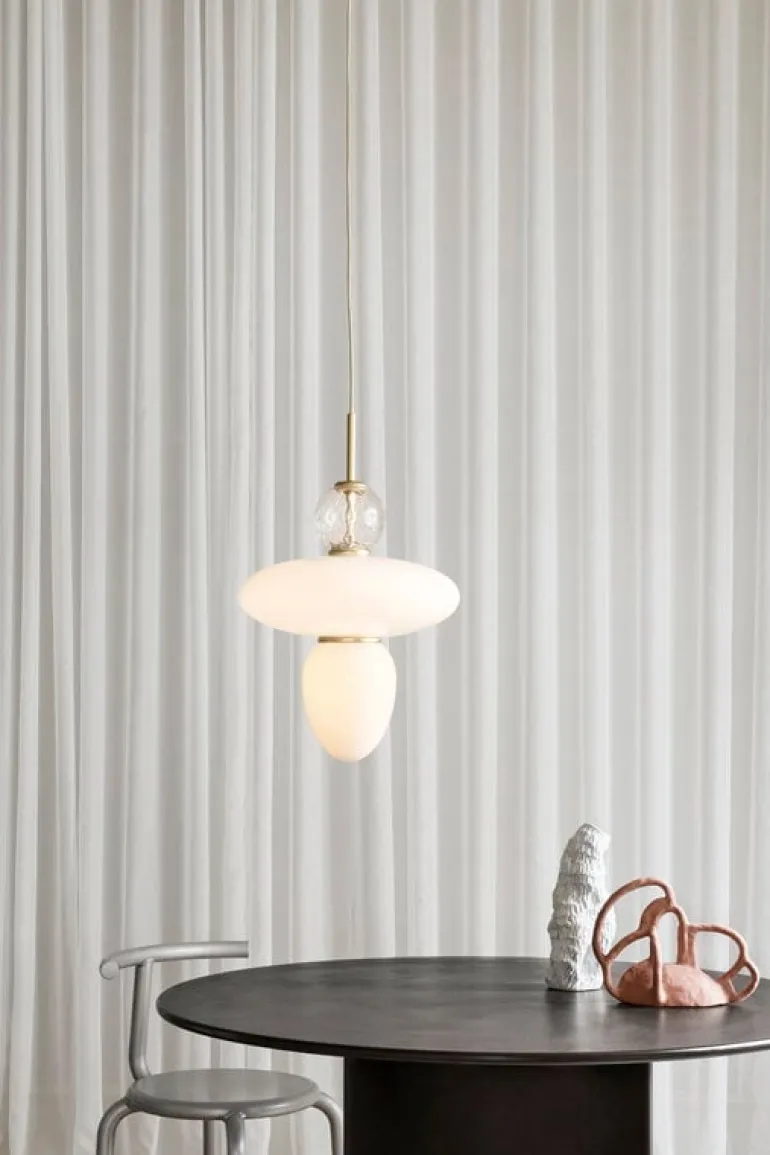 Nuura Rizzatto 43 pendant, brass - opal white